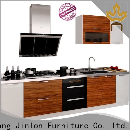 Jinlon Furniture latest red kitchen cabinets New for kitchen