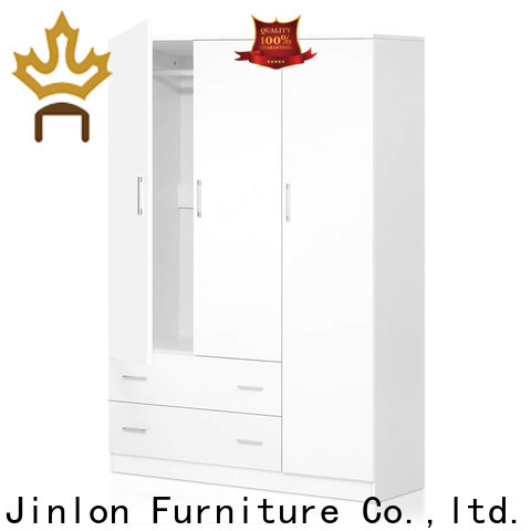 Jinlon Furniture white sliding door wardrobe supply for bedroom